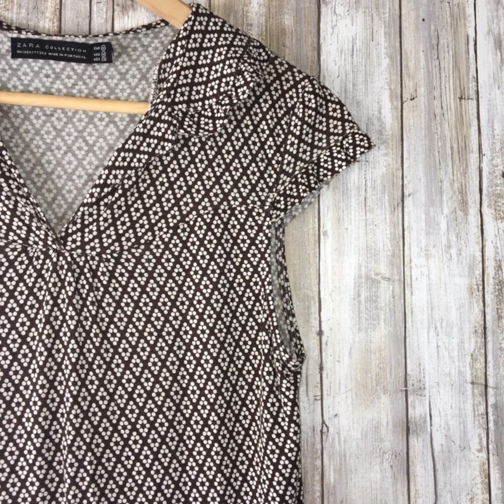 Zara Brown Diamond Blouse - Picture 2 of 4